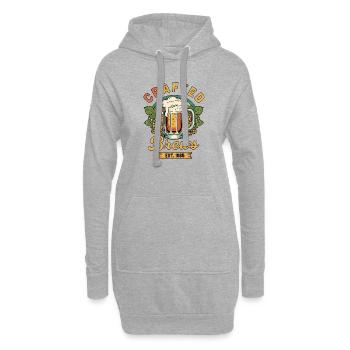 Bières artisanales - Sweat-shirt à capuche long Femme - gris chiné - Devant