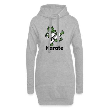 Karate Drache - Hoodie-Kleid - Grau meliert - Vorne