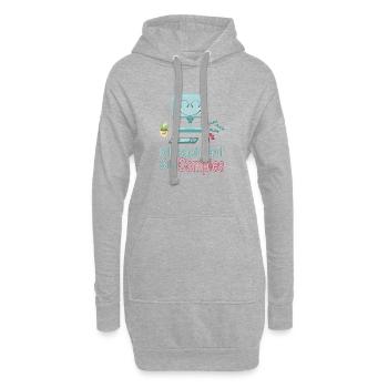 J’adore les ordinateurs mignons - Sweat-shirt à capuche long Femme - gris chiné - Devant