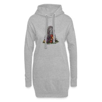 Ist mir egal lustiger Spruch - Hoodie-Kleid - Grau meliert - Vorne