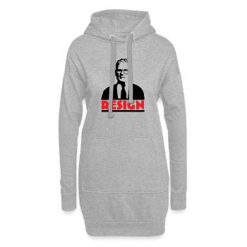 Kier Starmer démissionne Graphique - Sweat-shirt à capuche long Femme - gris chiné - Devant
