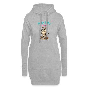 Gym Bunny Fitness Gym Sport - Hoodie Dress - heather grey - Front