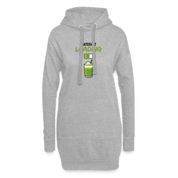 Smoothie vert Matcha Cup Mug Boissons - Sweat-shirt à capuche long Femme - gris chiné - Devant