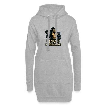 Gorilla Kraft Protein Shake Fitness Gym Force - Sweat-shirt à capuche long Femme - gris chiné - Devant