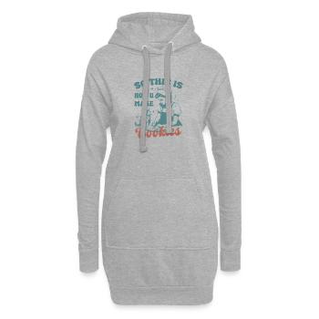 C’est donc comme ça que vous faites des biscuits chat mignon - Sweat-shirt à capuche long Femme - gris chiné - Devant