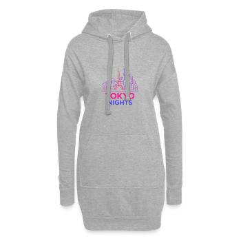Tokyo Nights Neon Skyline Japan Design  - Hoodie-Kleid - Grau meliert - Vorne