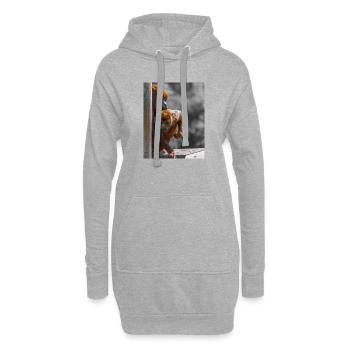 Singes hurleurs - Sweat-shirt à capuche long Femme - gris chiné - Devant