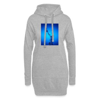 Blue Water Splash Zusammenfassung - Hoodie-Kleid - Grau meliert - Vorne