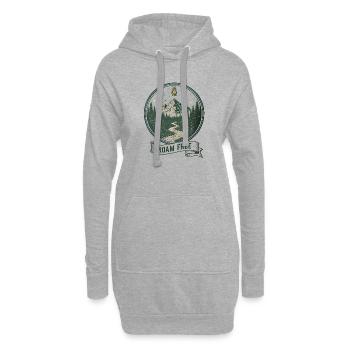 Mondscheinwald Frei durchstreifen - Hoodie-Kleid - Grau meliert - Vorne