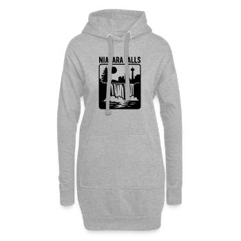 Niagara Fälle Falls Canada Urlaub Erholung - Hoodie-Kleid - Grau meliert - Vorne