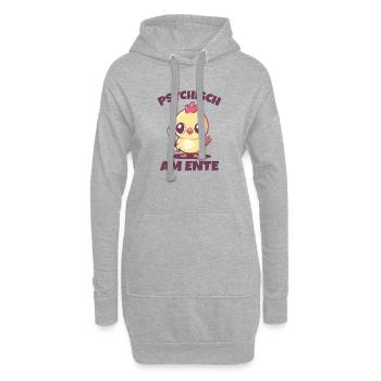 Fête de carnaval PSYCHISCH AM ENTE Lustiges - Sweat-shirt à capuche long Femme - gris chiné - Devant