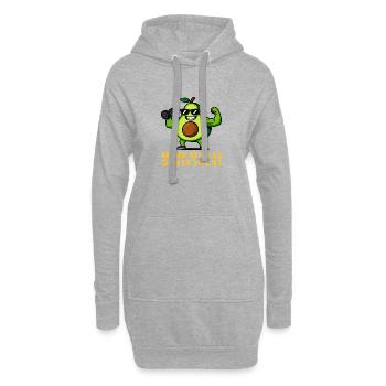 Avocado Muskelheld: Mehr Masse Geht Nicht - Hoodie-Kleid - Grau meliert - Vorne