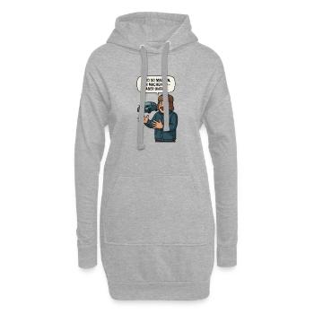 Unfall Humor Auto Spruch Illustration - Hoodie-Kleid - Grau meliert - Vorne