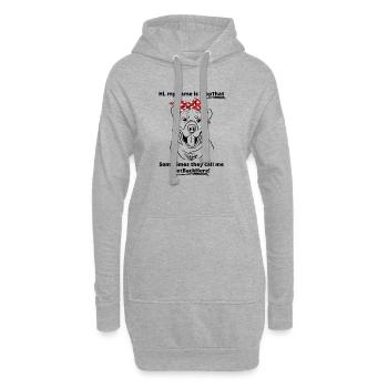 Drôle Rottweiler Croquis Line Art Design Bandana - Sweat-shirt à capuche long Femme - gris chiné - Devant