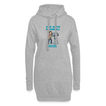 Chef Hatte Wildunfall Fisch Illustration  - Hoodie-Kleid - Grau meliert - Vorne