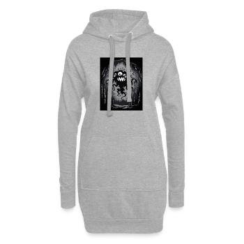 Dark Cave Monster Tentacule Graphique - Sweat-shirt à capuche long Femme - gris chiné - Devant