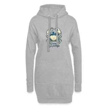 Signe astrologique du Cancer - Astrologie - Sweat-shirt à capuche long Femme - gris chiné - Devant