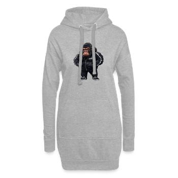 Entraîneur de gorilles - Sweat-shirt à capuche long Femme - gris chiné - Devant