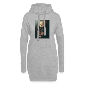 Gold Maskierte Verzauberungsfrau Schwarz -GBC - Hoodie-Kleid - Grau meliert - Vorne