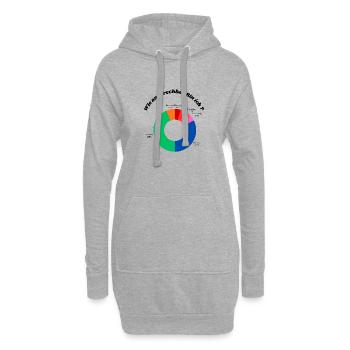 Diagramme de motivation - Sweat-shirt à capuche long Femme - gris chiné - Devant
