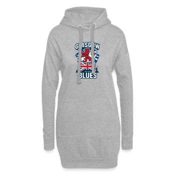 Écusson des Glasgow Blues - Sweat-shirt à capuche long Femme - gris chiné - Devant