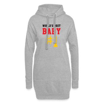 Bestes Baby – Geburt – Kind - Hoodie-Kleid - Grau meliert - Vorne