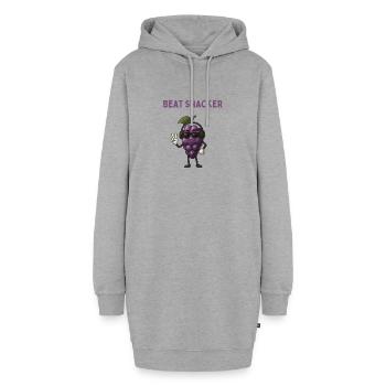 Beat Snacker Traube Kopfhörer - Hoodie-Kleid - Grau meliert - Vorne