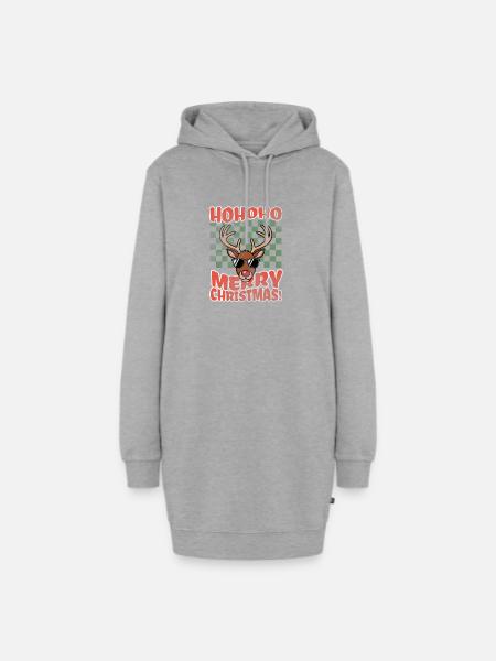 Rentier - Hoodie-Kleid - Grau meliert