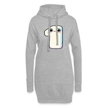 Nummer Eins Kawaii-Pastel - Hoodie-Kleid - Grau meliert - Vorne