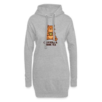 Thé pour la gueule de bois Tranquille Bien-être - Sweat-shirt à capuche long Femme - gris chiné - Devant