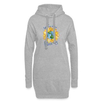 Message écologique Earth Sunflower - Sweat-shirt à capuche long Femme - gris chiné - Devant