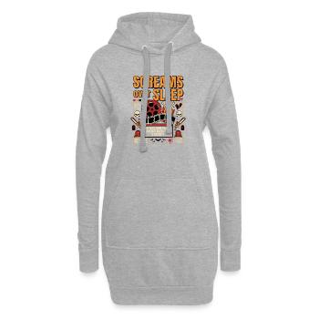 Cris sur le sommeil – Marathon d’horreur - Sweat-shirt à capuche long Femme - gris chiné - Devant