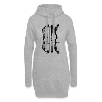 BowtechRekoning_Plans - Hoodie-Kleid - Grau meliert - Vorne