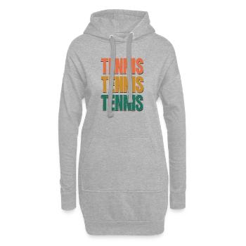 Tennis Trois Lettres en Dégradé de Couleur - Sweat-shirt à capuche long Femme - gris chiné - Devant