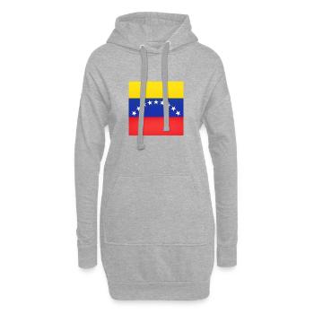 Venezuela Flag Arc Stars - Hoodie Dress - heather grey - Front