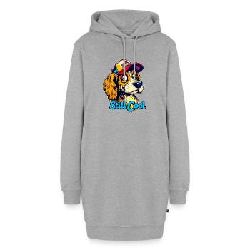 Maskottchen Still Cool Dog - Hoodie-Kleid - Grau meliert - Vorne