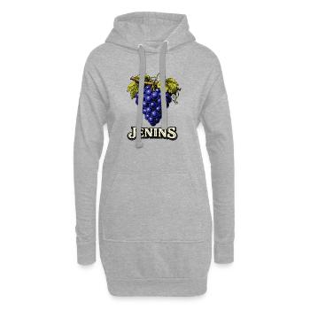 Raisins de Jénine, Suisse - Sweat-shirt à capuche long Femme - gris chiné - Devant