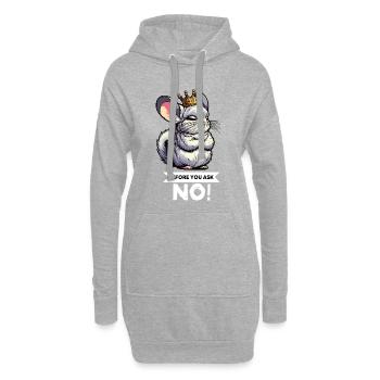 Avant de demander aux chinchillas rongeurs - Sweat-shirt à capuche long Femme - gris chiné - Devant