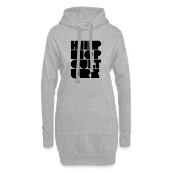 Kräftiges Hip-Hop-Kultur-Logodesign - Hoodie-Kleid - Grau meliert - Vorne