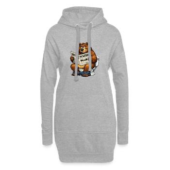 T-shirt Ours  nature retour à la nature - Sweat-shirt à capuche long Femme - gris chiné - Devant