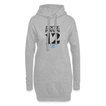 Douze Punkte 12 Griechenland Euroviision - Hoodie-Kleid - Grau meliert - Vorne