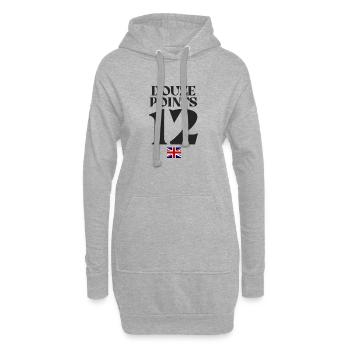 Douze Points Eurovision - Hoodie-Kleid - Grau meliert - Vorne