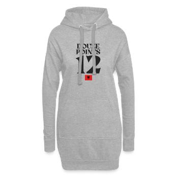 Doze Points 12 Eurovision Song Contest der albanischen Flagge - Hoodie-Kleid - Grau meliert - Vorne