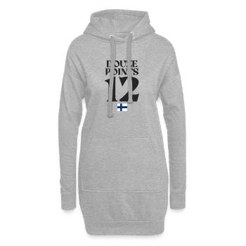 Douze Points 12 Drapeau Finlande Eurovision - Sweat-shirt à capuche long Femme - gris chiné - Devant
