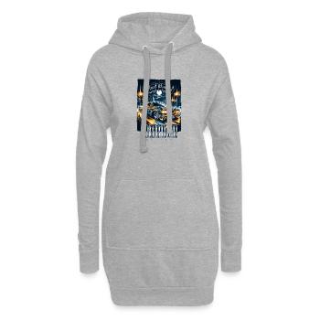 Street Dream Lowrider-Nächte - Hoodie-Kleid - Grau meliert - Vorne