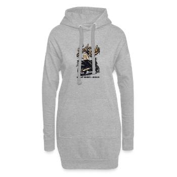 Fahr einfach Moto Rebel ohne Regeln - Hoodie-Kleid - Grau meliert - Vorne