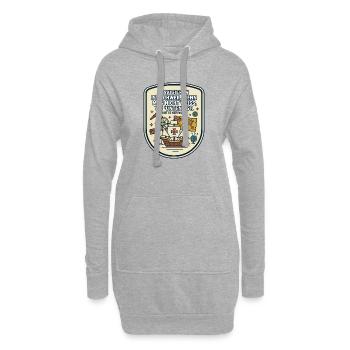 Navigation WLAN lustiger Spruch - Hoodie-Kleid - Grau meliert - Vorne