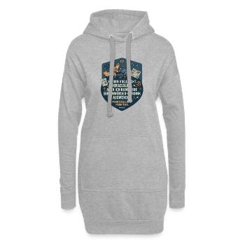 True Crime Humor Serienmörder Spruch - Hoodie-Kleid - Grau meliert - Vorne