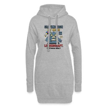 Grafikdesign Leidenschaft lustig Designer - Hoodie-Kleid - Grau meliert - Vorne
