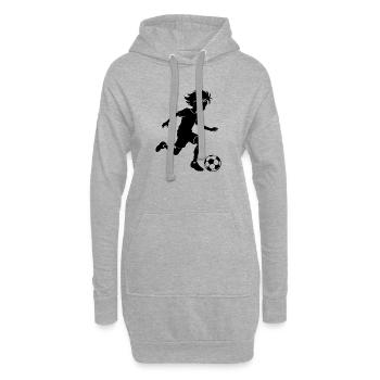 Jungenfußball - Hoodie-Kleid - Grau meliert - Vorne